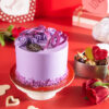 Valentine Purple Berry Cake